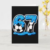 67 Soccer Ice Cream Drip Brain Rot Meme  カード (黄色い花)
