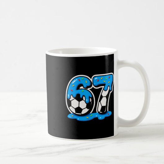 67 Soccer Ice Cream Drip Brain Rot Meme コーヒーマグカップ (右)