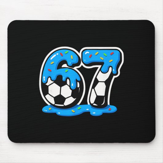 67 Soccer Ice Cream Drip Brain Rot Meme  マウスパッド (正面)