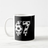67 Soccer Ice Cream Drip Gen Alpha Six Seven Meme  コーヒーマグカップ (左)