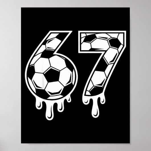 67 Soccer Ice Cream Drip Gen Alpha Six Seven Meme  ポスター (正面)