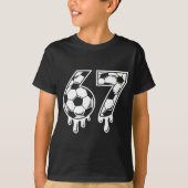 67 Soccer Ice Cream Drip Gen Alpha Six Seven Meme  Tシャツ (正面)