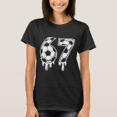 67 Soccer Ice Cream Drip Gen Alpha Six Seven Meme  Tシャツ (正面)
