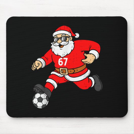 67 Soccer Santa Six Seven Meme Christmas Srt Men B マウスパッド (正面)