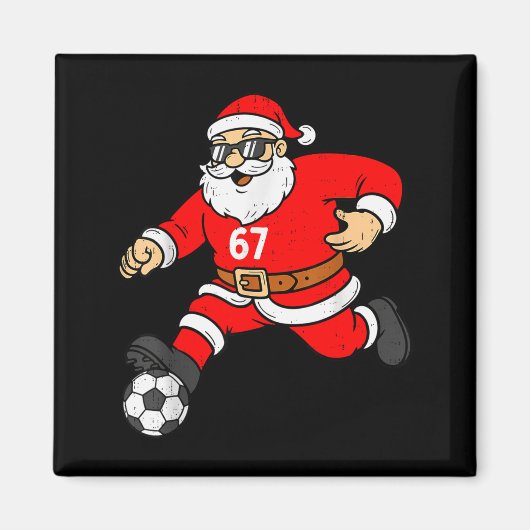 67 Soccer Santa Six Seven Meme Christmas Srt Men B マグネット (正面)