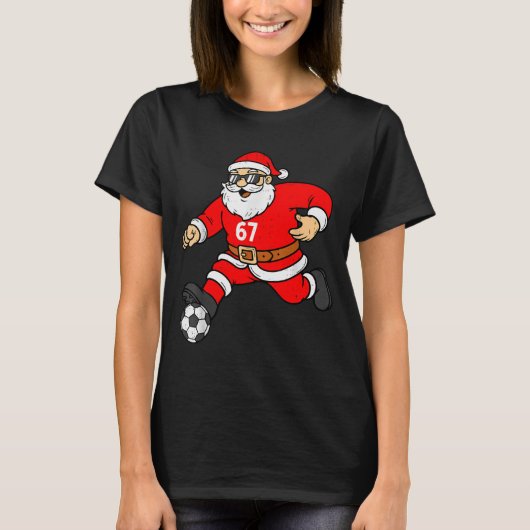 67 Soccer Santa Six Seven Meme Christmas Srt Men B Tシャツ (正面)