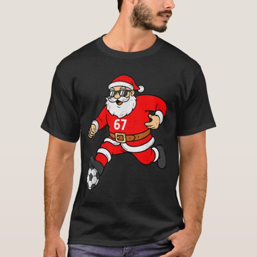 67 Soccer Santa Six Seven Meme Christmas Srt Men B Tシャツ (正面)