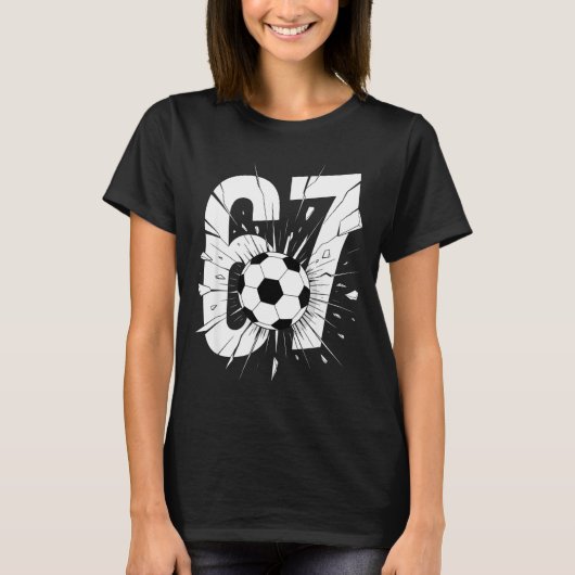 67 Soccer Six Seven 6 7 ミーム 67 Tシャツ (正面)