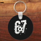 67 Soccer Six Seven 6 7 Meme 67  キーホルダー (正面)