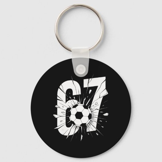 67 Soccer Six Seven 6 7 Meme 67 _2  キーホルダー (正面)