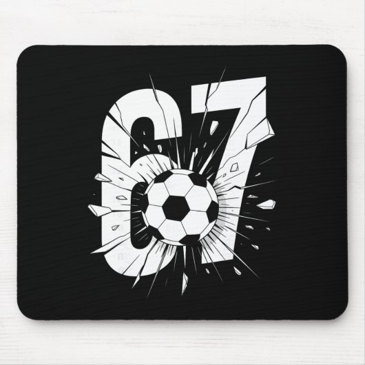 67 Soccer Six Seven 6 7 Meme 67 _2  マウスパッド (正面)