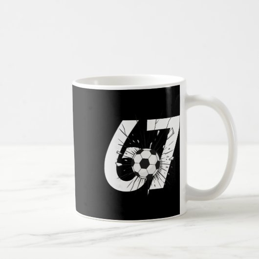 67 Soccer Six Seven 6 7 Meme 67 _3  コーヒーマグカップ (右)