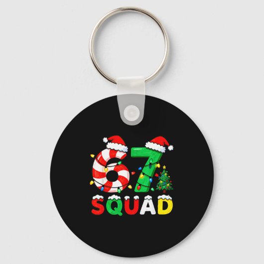 67 Squad クリスマス キャンディケーン 67 メメ Xmas キーホルダー (正面)