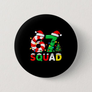 67 Squad クリスマス キャンディケーン 6 7 メメ Xmas  缶バッジ