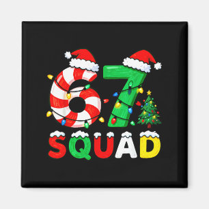 67 Squad クリスマス キャンディ ケイン シックス セブン ミーム クリスマス マグネット