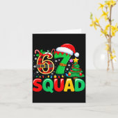 67 Squad Teacher Christmas Funny Holiday Clroom Cr カード (黄色い花)