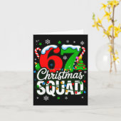 67 Squad Teacher Christmas Funny Holiday Clroom Cr カード (黄色い花)