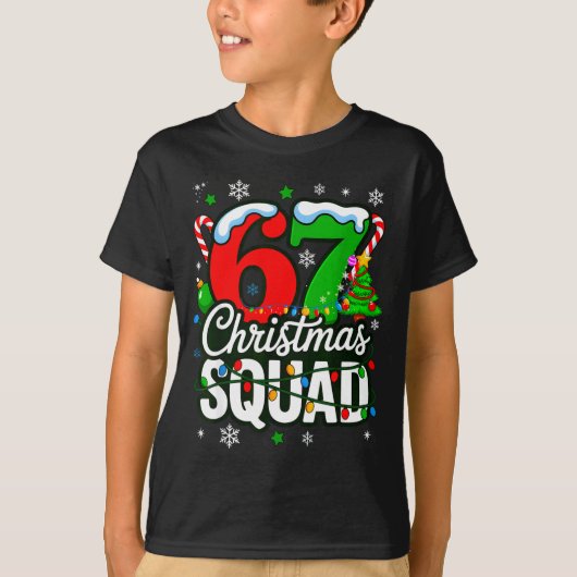 67 Squad Teacher Christmas Funny Holiday Clroom Cr Tシャツ (正面)