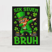 67 St Patricks Day Funny Six Seven Meme Leprechaun カード (正面)