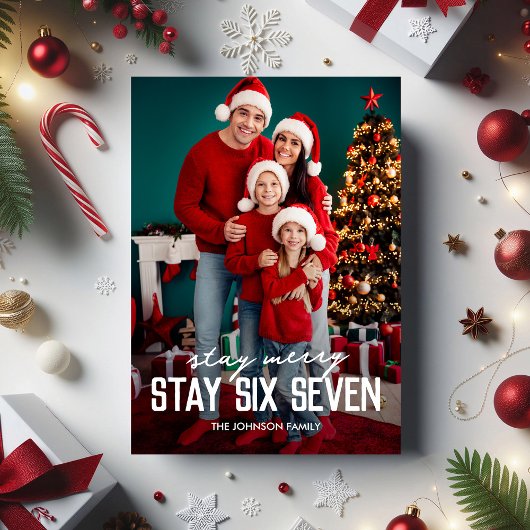 67 Stay Six Seven Photo Christmas シーズンカード