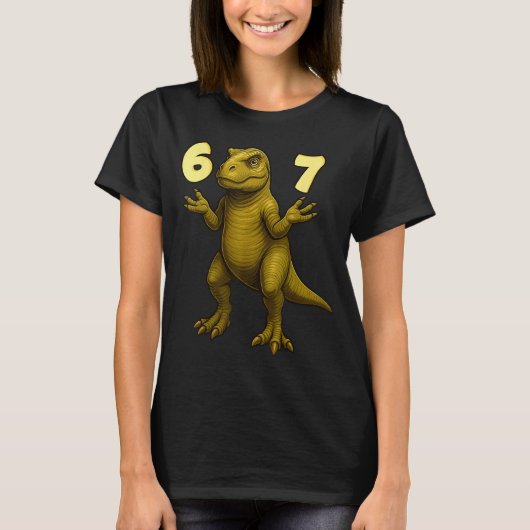 67 T-rex Hands Motion Dinosaur Meme For Kids Teens Tシャツ (正面)