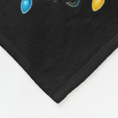 67 Tabby Orange Cat Christmas Santa Hat Six Seven  フリースブランケット (角)