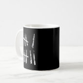 67 tally mark Tシャツ 面白い 6 7 メモ 数字 コーヒーマグカップ (正面左)