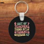 67 Teacher 6 7 Overuse Six Seven Meme Funny  キーホルダー (正面)