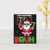 67 Teacher Christmas Santa Six Seven Meme Math Equ カード (黄色い花)