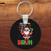 67 Teacher Christmas Santa Six Seven Meme Math Equ キーホルダー (正面)