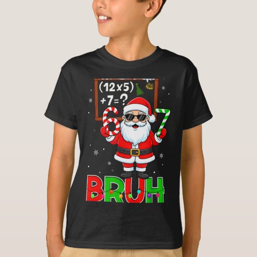 67 Teacher Christmas Santa Six Seven Meme Math Equ Tシャツ (正面)