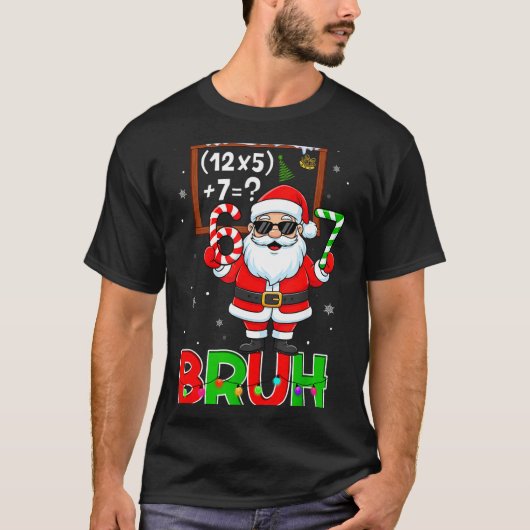 67 Teacher Christmas Santa Six Seven Meme Math Equ Tシャツ (正面)
