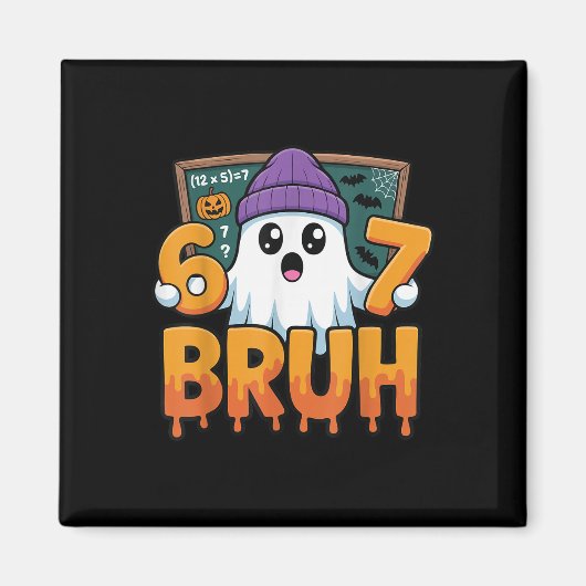 67 Teacher Ghost Six Seven Meme Math Equation Bruh マグネット (正面)