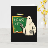 67 Teacher Halloween Ghost Six Seven Meme Brainrot カード (黄色い花)