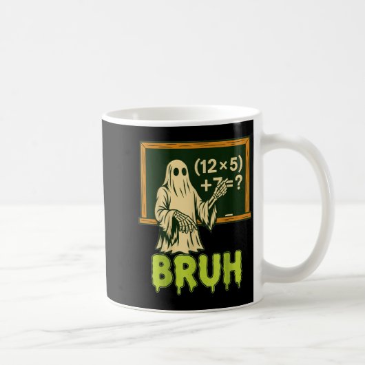 67 Teacher Halloween Ghost Six Seven Meme Brainrot コーヒーマグカップ (右)