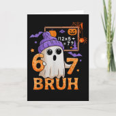 67 Teacher Halloween Ghost Six Seven Meme Math Equ カード (正面)