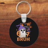 67 Teacher Halloween Ghost Six Seven Meme Math Equ キーホルダー (正面)