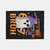 67 Teacher Halloween Ghost Six Seven Meme Math Equ フリースブランケット (正面(横))