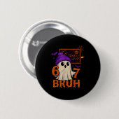 67 Teacher Halloween Ghost Six Seven Meme Math Equ 缶バッジ (正面&裏面)