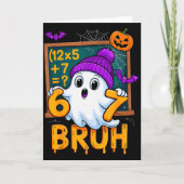 67 Teacher Halloween Ghost Six Seven Meme Math Hum カード (正面)