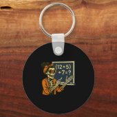 67 Teacher Halloween Skeleton Six Seven Meme Brain キーホルダー (正面)