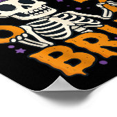 67 Teacher Halloween Skeleton Six Seven Meme Brain ポスター (角)