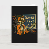 67 Teacher Halloween Skeleton Six Seven Meme Math  カード (正面)