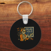 67 Teacher Halloween Skeleton Six Seven Meme Math  キーホルダー (正面)