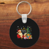 67 Teacher Santa Christmas Six Seven Meme Brainrot キーホルダー (正面)