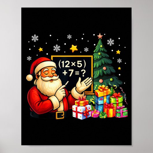 67 Teacher Santa Christmas Six Seven Meme Brainrot ポスター (正面)