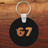 67 Thanksgiving Funny 6 7 Meme Six Seven Turkey Bo キーホルダー (正面)