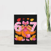 67 Thanksgiving Funny Turkey 67 Turkey Six Seven G カード (正面)