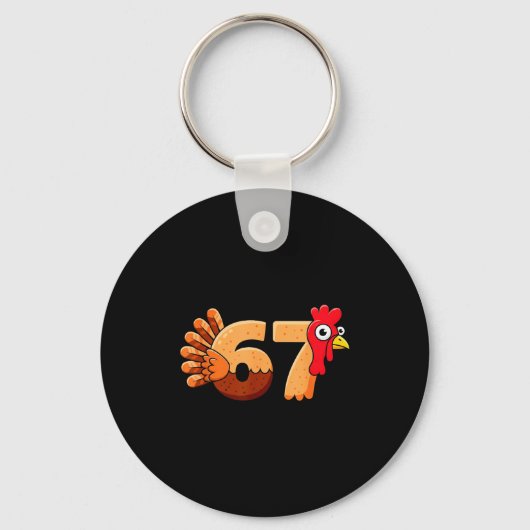 67 Thanksgiving Funny Turkey Thanksgiving 67 Turke キーホルダー (正面)