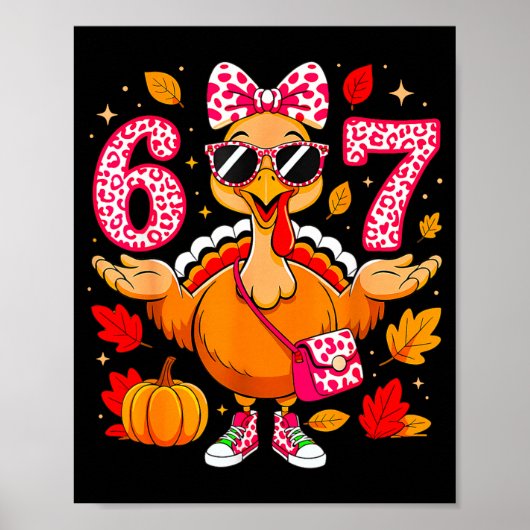 67 Thanksgiving Funny Turkey Thanksgiving 67 Turke ポスター (正面)